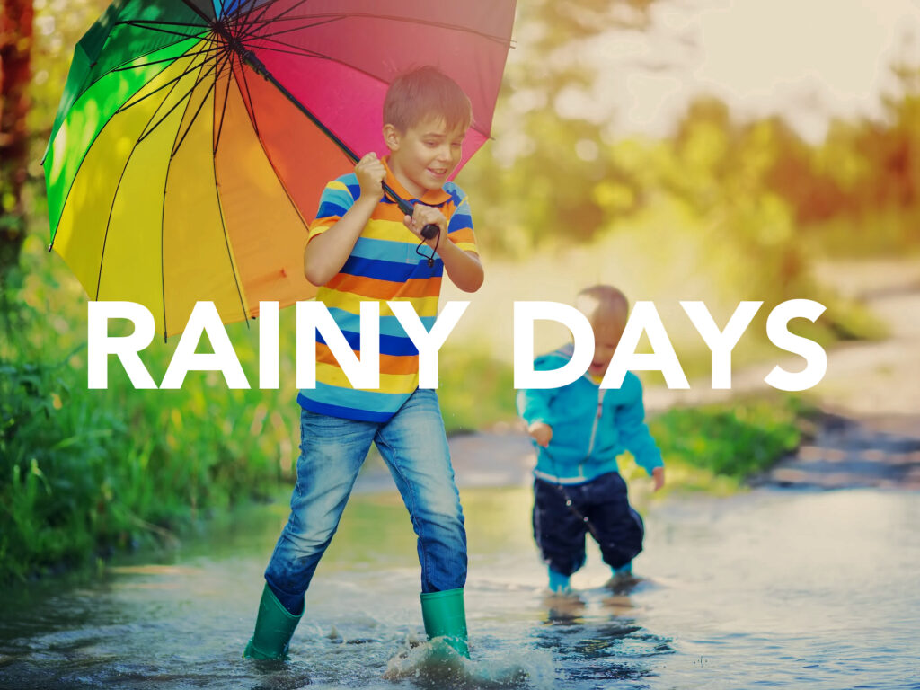 Rainy days activity guide button